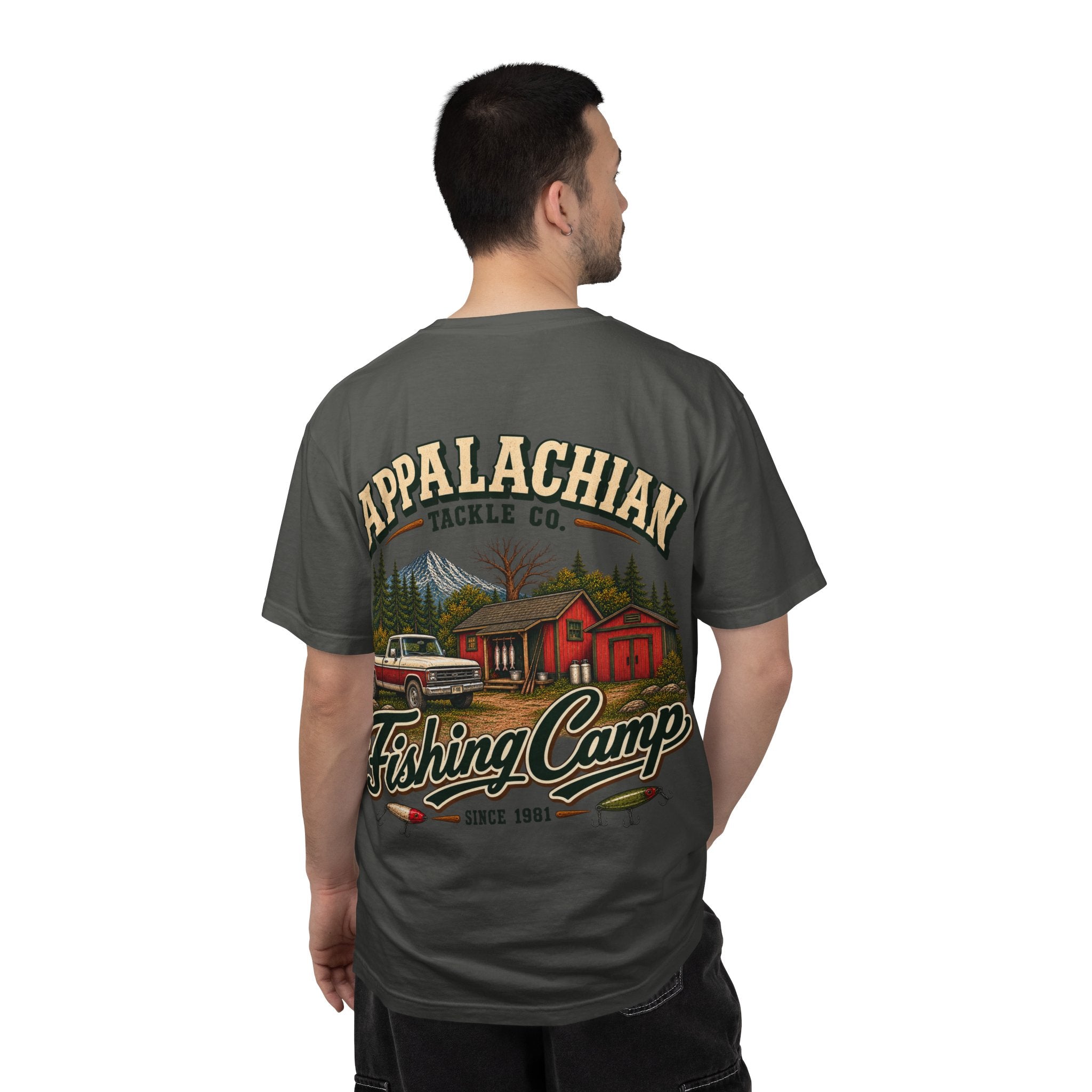 Fishing Camp T-Shirt — Appalachian Fishing Camp Cabin Graphic Tee