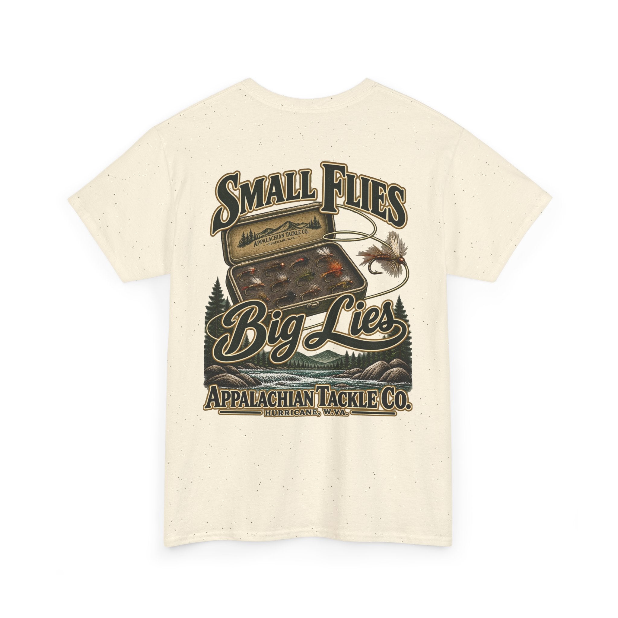 The Fly Series — "Small Flies, Big Lies" Appalachian Tackle Co. Graphic Tee