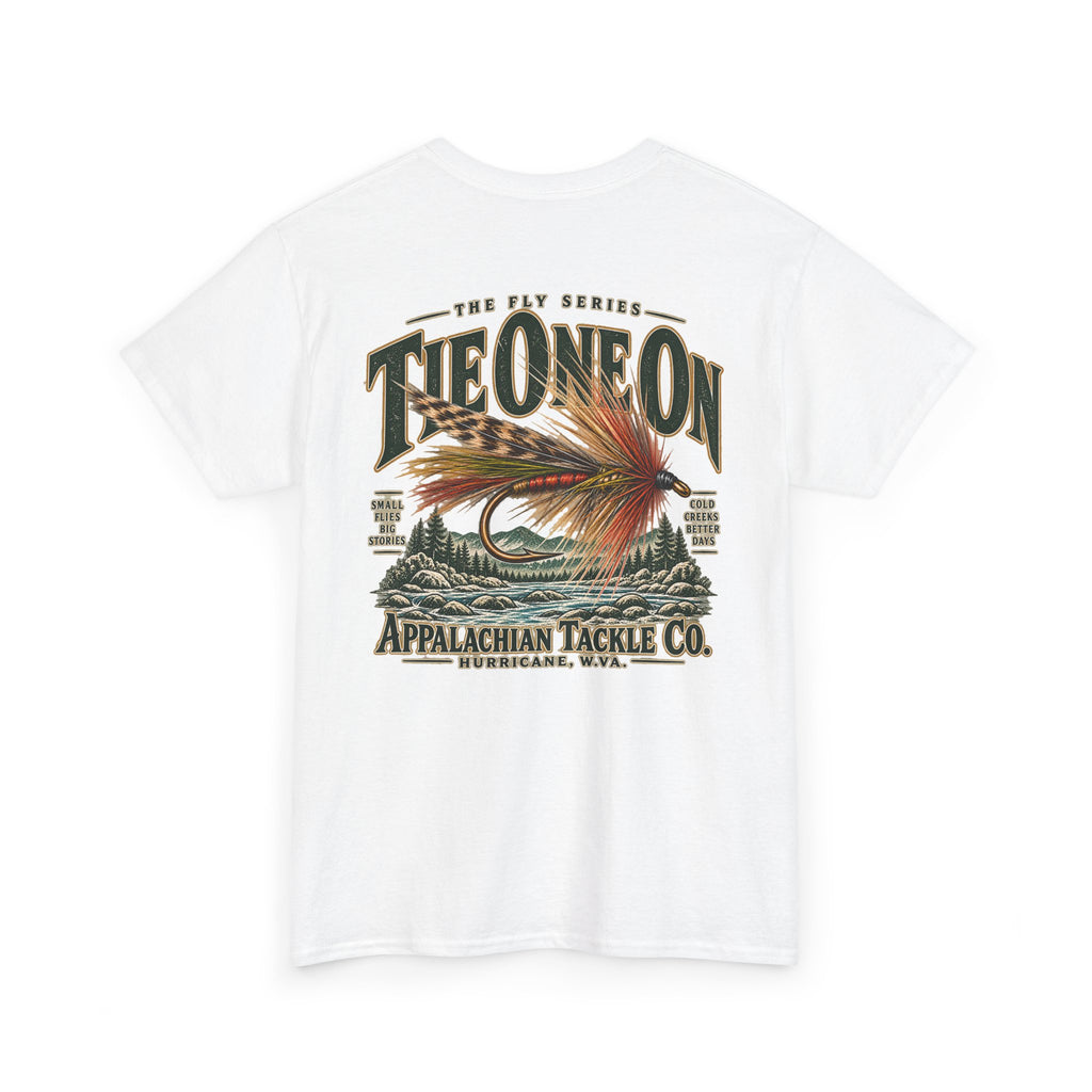 The Fly Series— "Tie One On" Appalachian Tackle Co. Graphic Tee