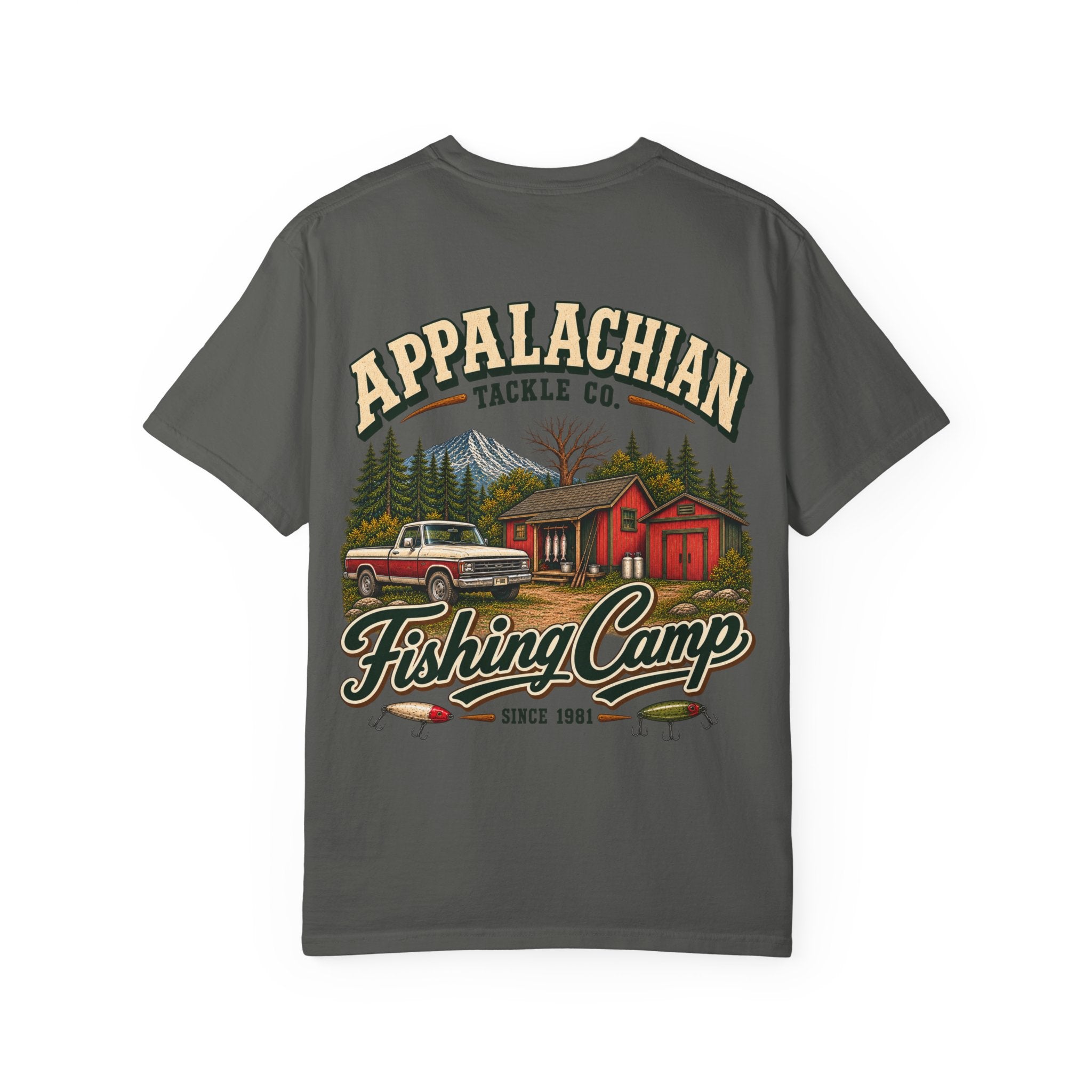 Fishing Camp T-Shirt — Appalachian Fishing Camp Cabin Graphic Tee