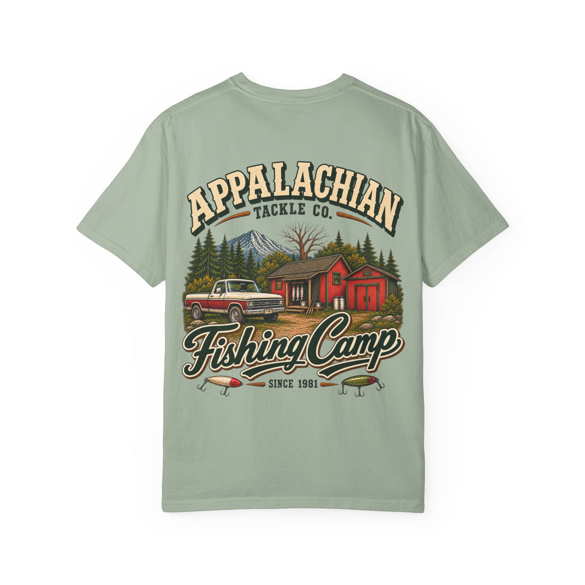 Fishing Camp T-Shirt — Appalachian Fishing Camp Cabin Graphic Tee