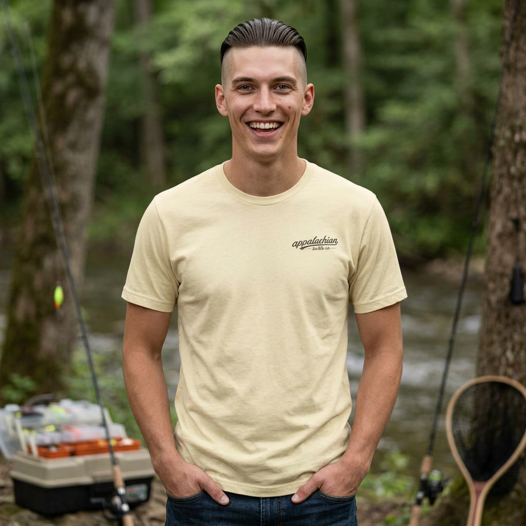 Appalachian Tackle Co. Fishing Tee — Vintage Graphic Cotton Shirt