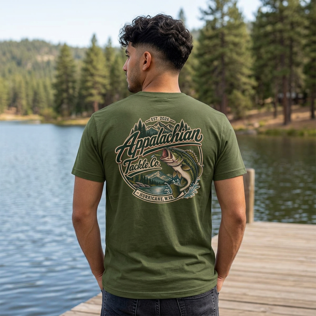 Appalachian Tackle Co. Fishing Tee — Vintage Graphic Cotton Shirt