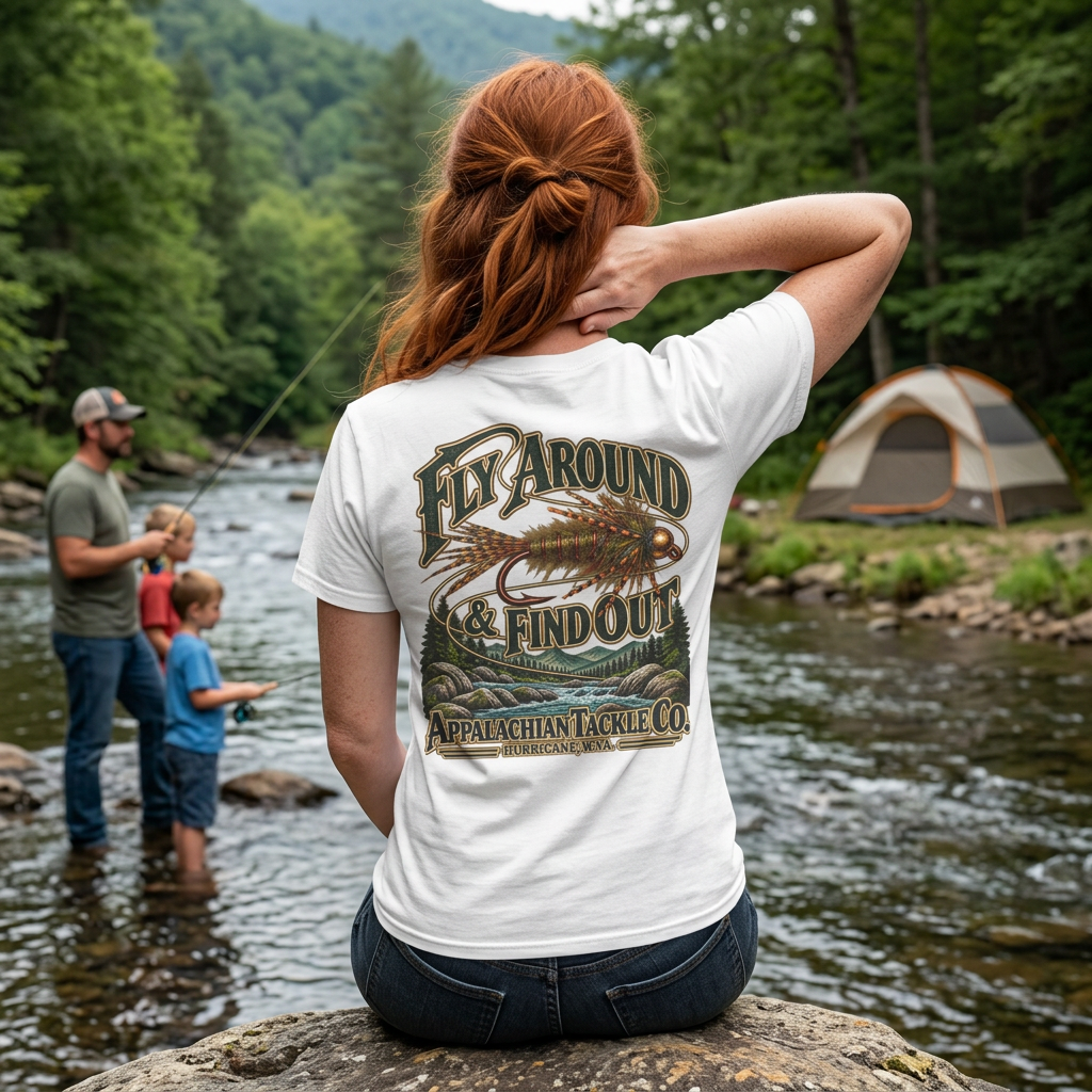 The Fly Series — "Fly Around & Find Out" Appalachian Tackle Co. Tee