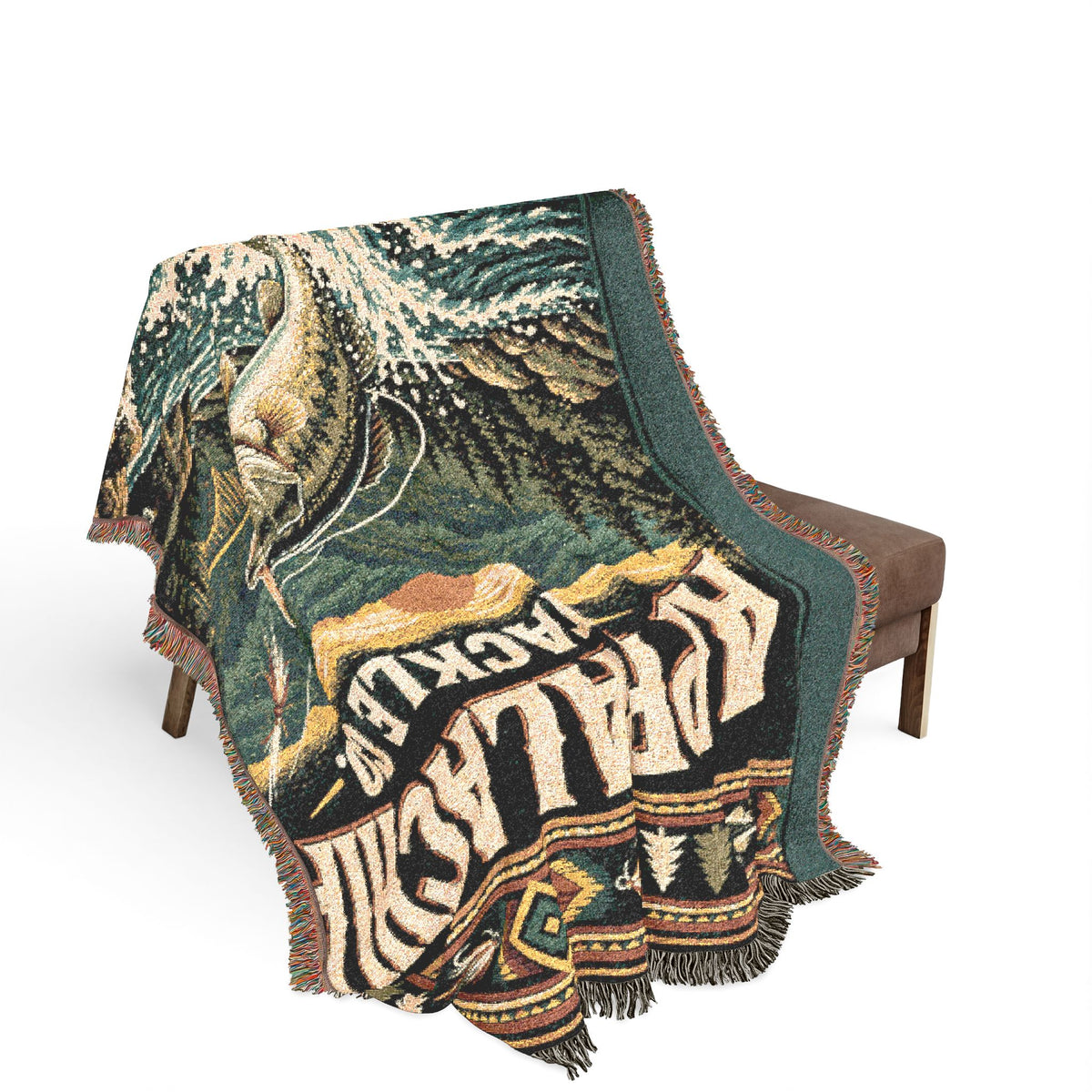 Appalachian Tackle Co. Woven Blanket – Vintage Fishing Throw