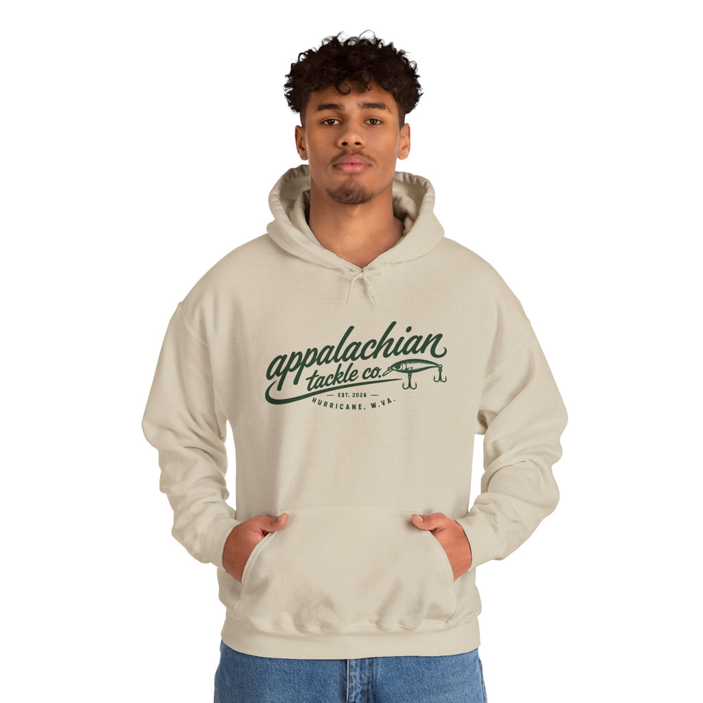 Appalachian Tackle Co. Hoodie – Vintage Fishing Logo Pullover