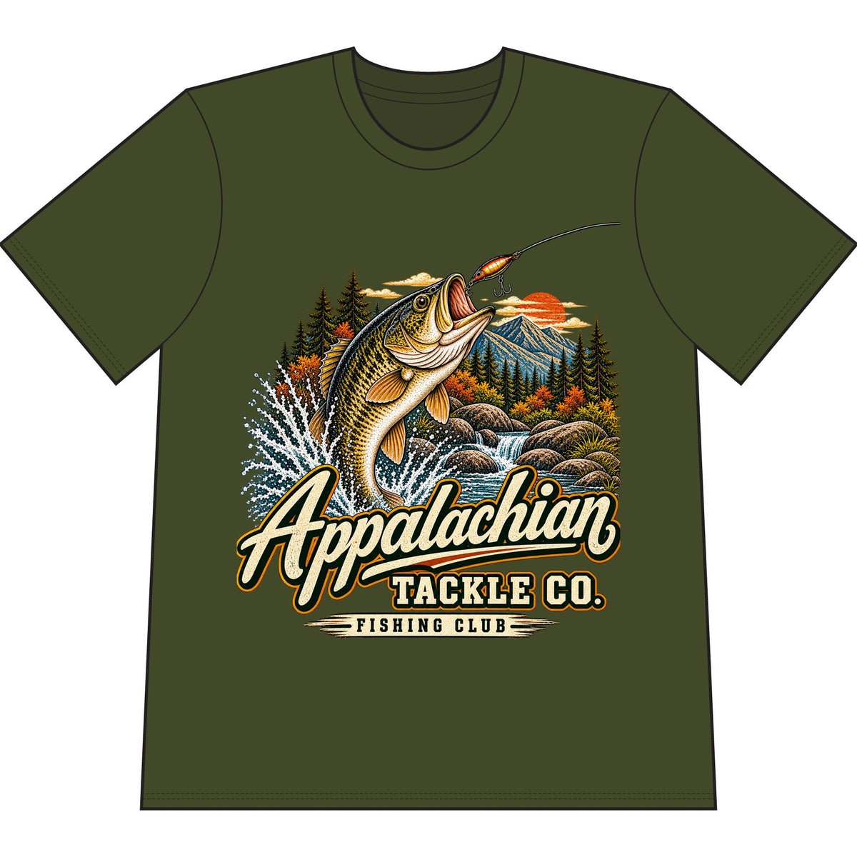 Appalachian Tackle Co. - Fishing Club - Big Bass Fishing Tee