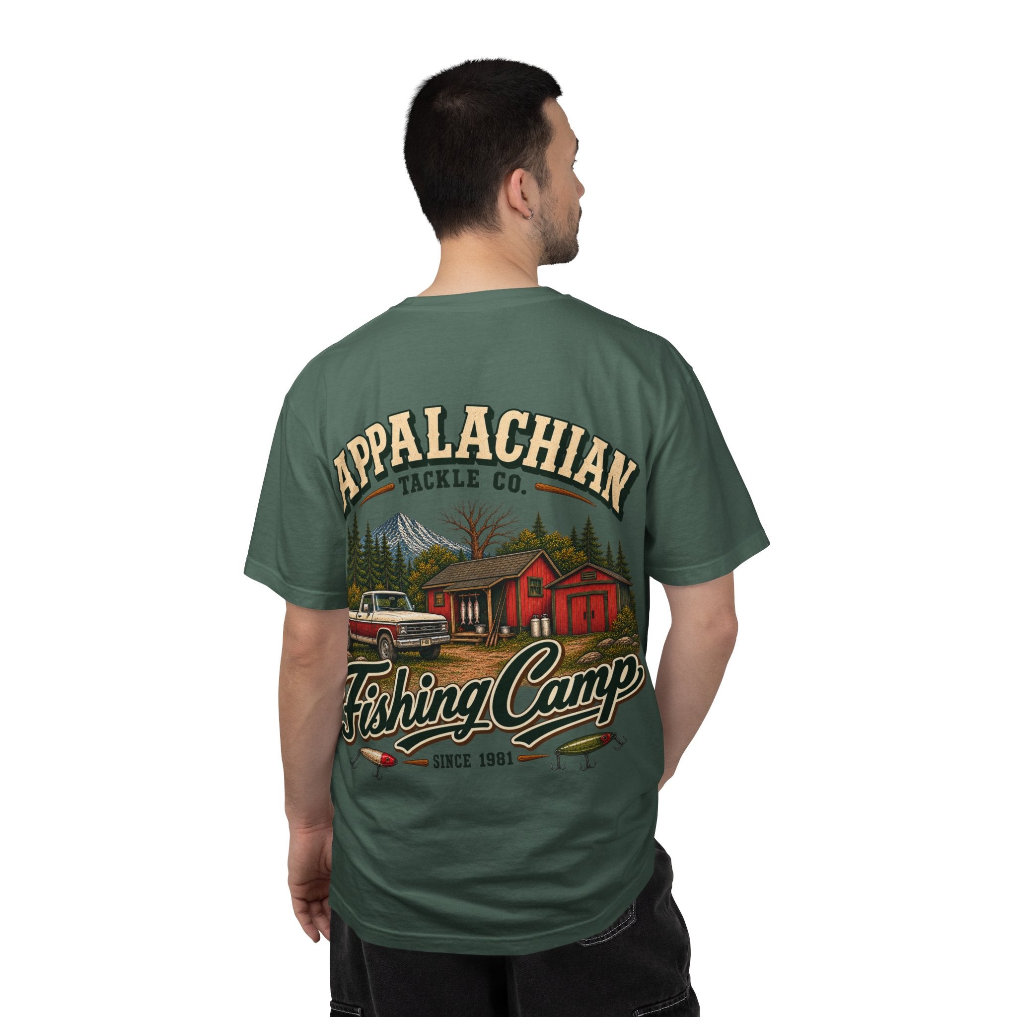 Fishing Camp T-Shirt — Appalachian Fishing Camp Cabin Graphic Tee
