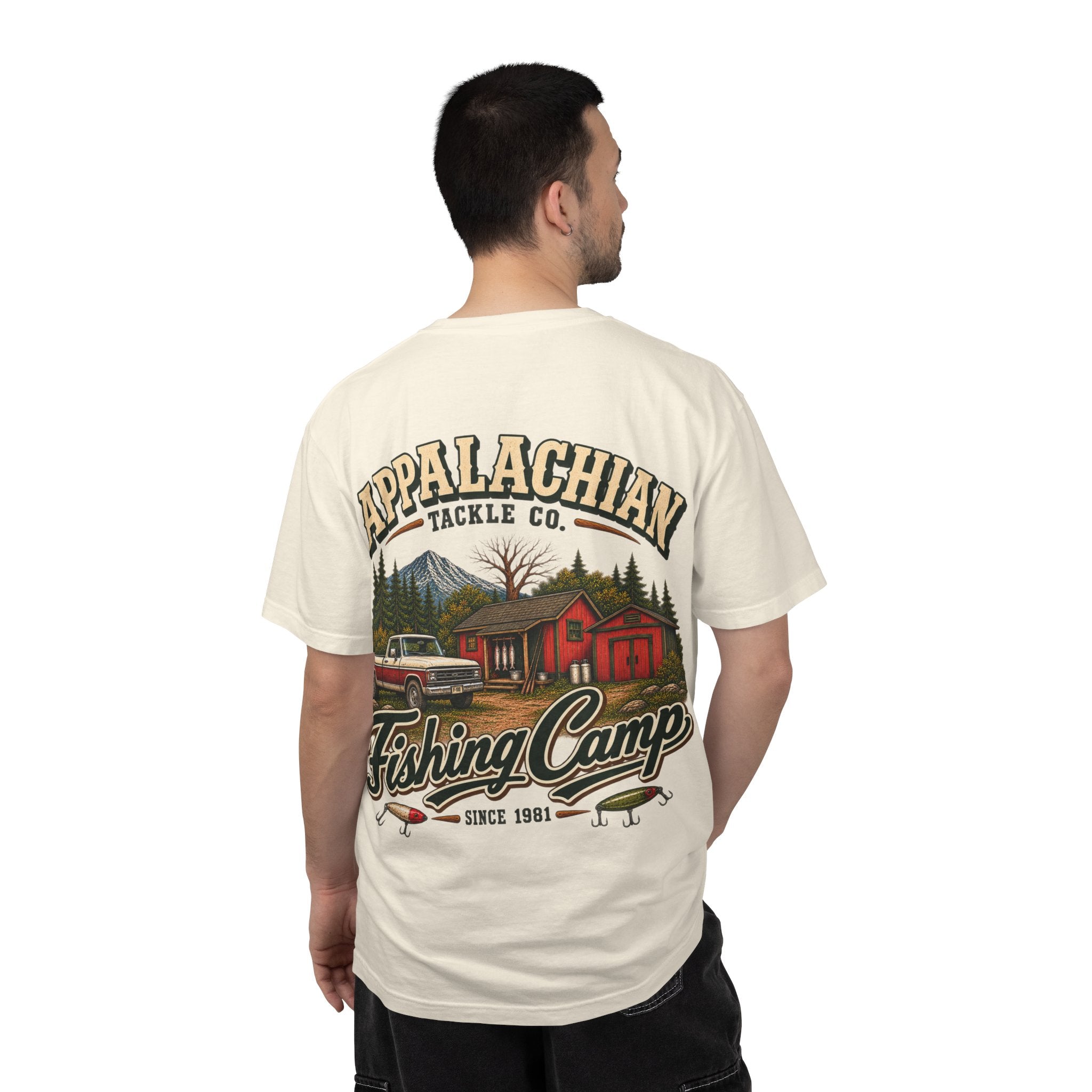 Fishing Camp T-Shirt — Appalachian Fishing Camp Cabin Graphic Tee